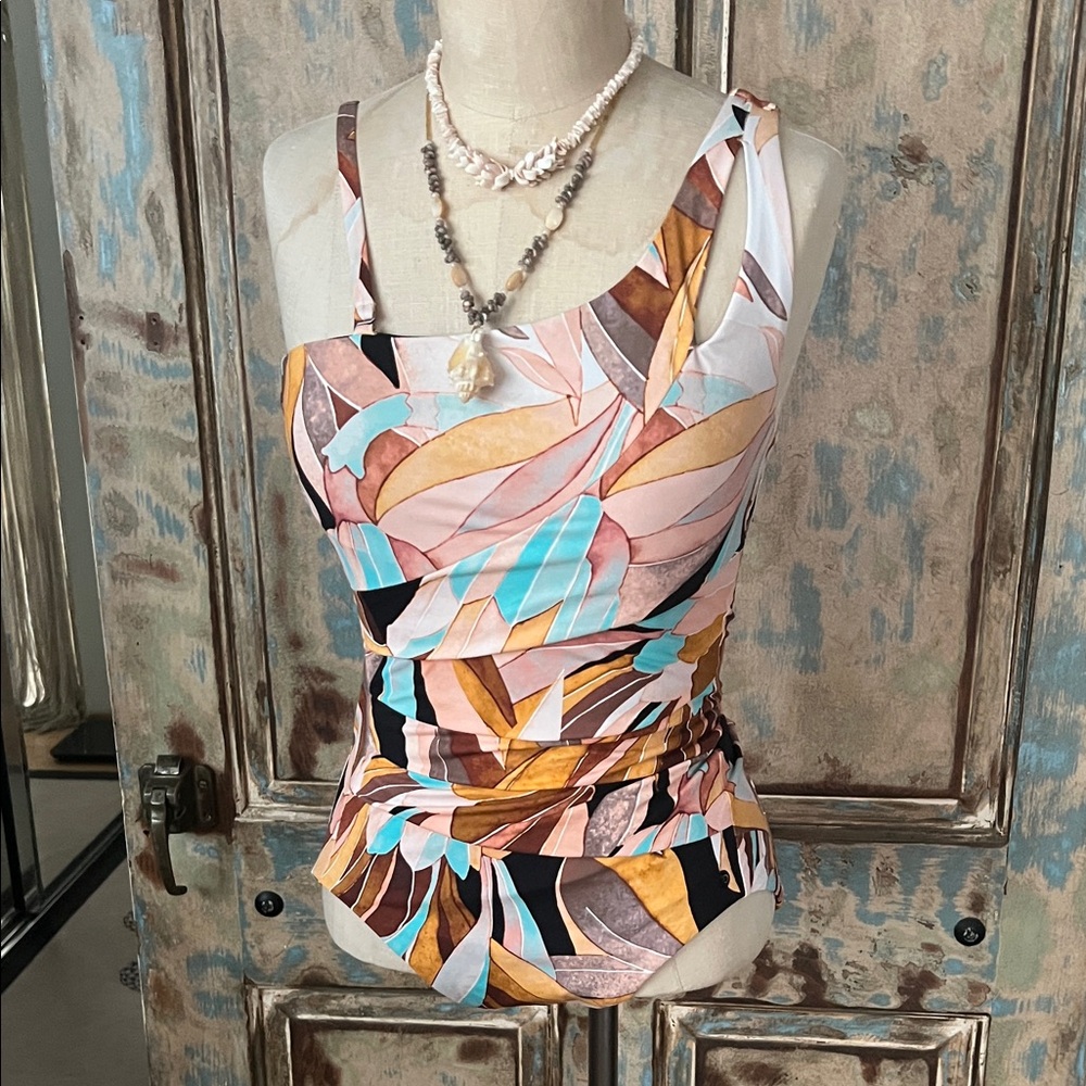 Multicolor Abstract Print Women's one piece